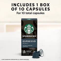 Starbucks By Nespresso Original Line Espresso Dark Roast Capsules Box 10 Count - Each