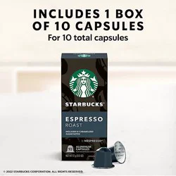 Starbucks By Nespresso Original Line Espresso Dark Roast Capsules Box 10 Count - Each