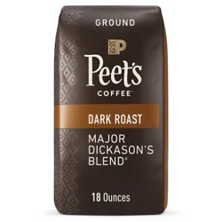 Peet's Coffee Major Dickasons Blend Dark Roast Ground Coffee Bag - 18 Oz