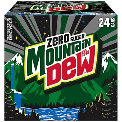 Mtn Dew Zero Sugar Soda Cans - 24-12 Fl. Oz.