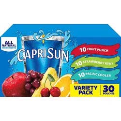 Capri Sun Fruit Punch Strawberry Kiwi & Pacific Cooler Juice Drink - 30-6 Fl. Oz.