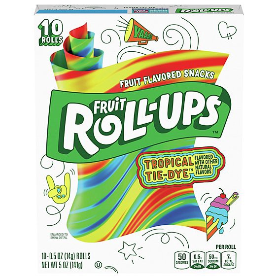 slide 1 of 1, Betty Crocker Fruit Rollups Tropical Fruit Flavored Sncks - 5 Oz, 10 ct