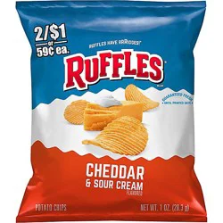 Ruffles Cheddar & Sour Cream Potato Chips - 1 Oz