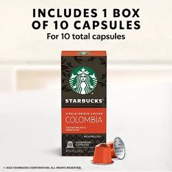 Starbucks By Nespresso Original Line Single Origin Colombia Capsules Box 10 Count - Each
