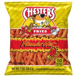 Chesters Fries Flamin Hot Corn & Potato Snacks Plastic Bag - 1 Oz