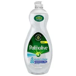 Palmolive Ultra Dishwashing Liquid Dish Soap Pure + Clear Fragrance Free - 32.5 Fl. Oz.