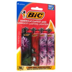Bic Lighters Special Fashion Edition 4 Count - 4 Ct
