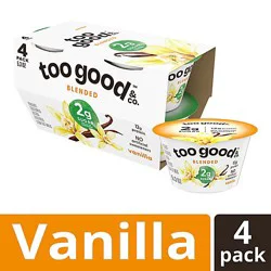 Too Good & Co. Vanilla Low Fat Lower Sugar Gluten Free Greek Yogurt Multipack - 4-5.3 Oz