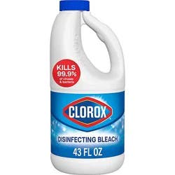 Clorox Regular Concentrated Formula Disinfecting Bleach Bottle - 43 Oz