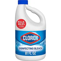 Clorox Regular Concentrated Formula Disinfecting Bleach Bottle - 81 Oz