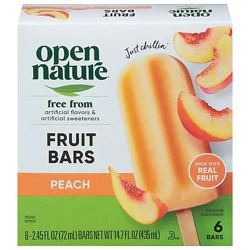 Open Nature Peach Fruit Bar 6 Count - 2.45 Fl. Oz.