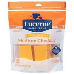 Lucerne Cheese Snackers Cheddar Medium - 10-0.75 Oz