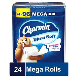 Charmin Ultra Soft Mega Roll Toilet Paper - 24 Roll