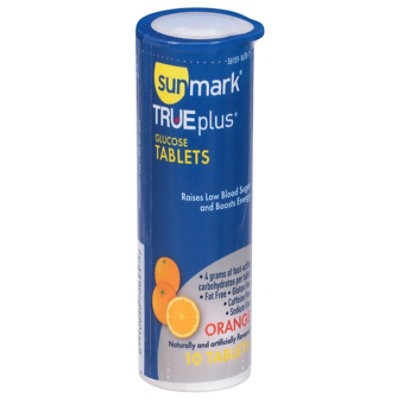 slide 1 of 1, Sunmark True Plus Orange Glucose Tacs 10 Ct - 10 Ct, 10 ct