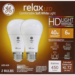 Ge 40w Eq Hd Relax Aline - 2 Ct