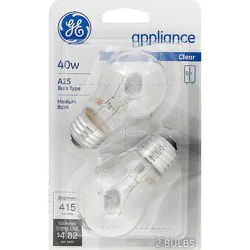 Ge 40w A15 Clear - 2 Ct