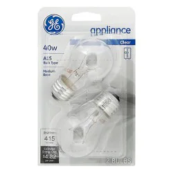 Ge 40w A15 Clear - 2 Ct