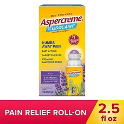 Aspercreme With Lidocaine No Mess Lavender Essential Oils - 2.5 Oz
