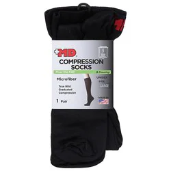 Md Micro-Fiber Compression Socks-Large-B - Ea