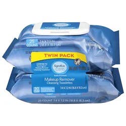 Signature Select/care Makeup Remover Cleansng Towel 2pk - 50 Count