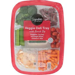 Signature Farms Veggie Deli Tray W/dip - 38 Oz