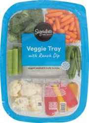 Signature Farms Veggie Tray With Ranch Dip - 40 Oz