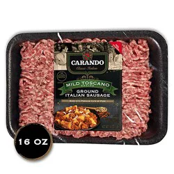 Carando Pork Ground Toscano Mild Sausage - 16 Oz