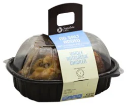 Signature Cafe Rotisserie Chicken No Salt Added Hot - Each (Available After 10 Am)