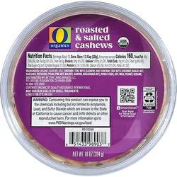 O Organics Cashews Roasted Salted - 10 Oz