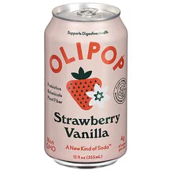 Olipop Strawberry Vanilla Prebiotic Soda Can - 12 Fl. Oz.
