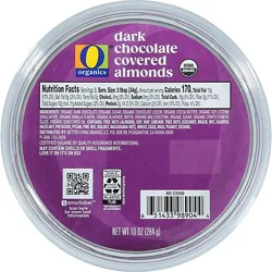 O Organics Almonds Dark Chocolate - 10 Oz