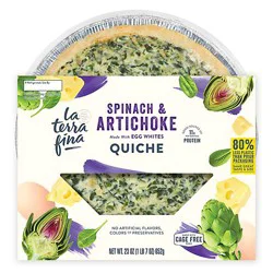 La Terra Fina Spinach And Artichoke Quiche - 23 Oz