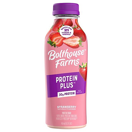 slide 1 of 8, Bolthouse Protein Plus Strawberry - 15.2 Fz, 15.2 fl oz