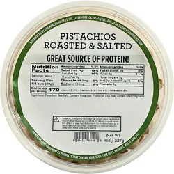 Pistachios Roasted Salted - 8 Oz