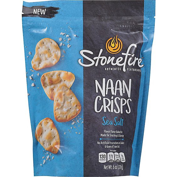 slide 1 of 1, Stonefire Sea Salt Naan Crisps - 6 Oz, 6 oz