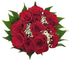 Rose Bouquet With Filler - Each (Colors May Vary)