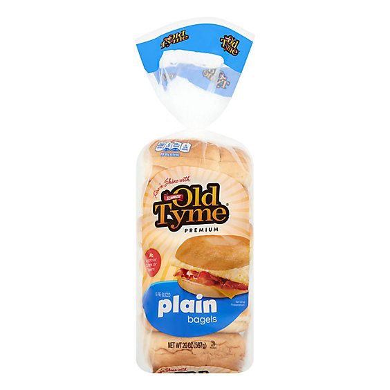 slide 1 of 1, Old Tyme Plain Bagels - 20 Oz, 20 oz
