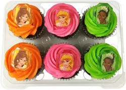 Decorated Buttercreme Cupcakes Choc 6 Count - Ea