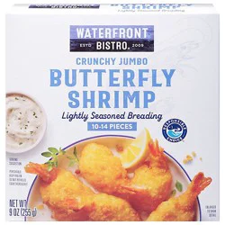 Waterfront Bistro Jumbo Crunchy Butterfly Shrimp - 9 Oz