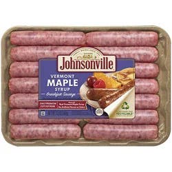 Johnsonville Vermont Maple Syrup Breakfast Pork Sausage Link - 12 Oz