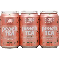 Bishop Cider Peach Tea Cans - 6-12 Fl. Oz.