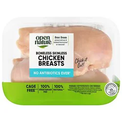 Open Nature Boneless Skinless All Natural Chicken Breasts - 1.5 Lb