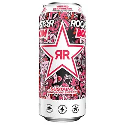 Rockstar Energy Drink Boom Whipped & Blended Strawberry Can - 16 Fz