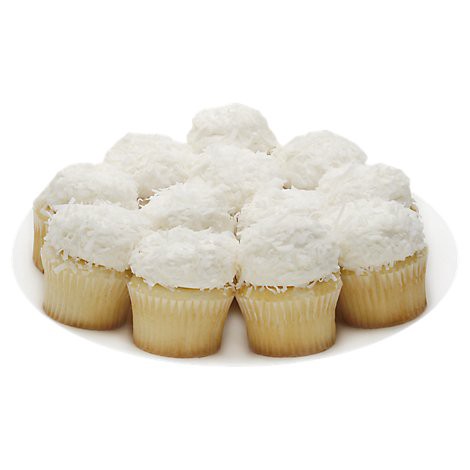 slide 1 of 1, Bakery In Store Coconut Topped Cupcake 12 Count - Each, 12 ct