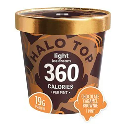 Halo Top Chocolate Caramel Brownie Light Ice Cream Pint - 16 Fl. Oz.