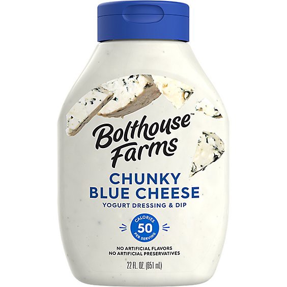 slide 1 of 1, Bolthouse Farms Blue Cheese Yogurt Dressing - 22 Fl. Oz., 22 fl oz
