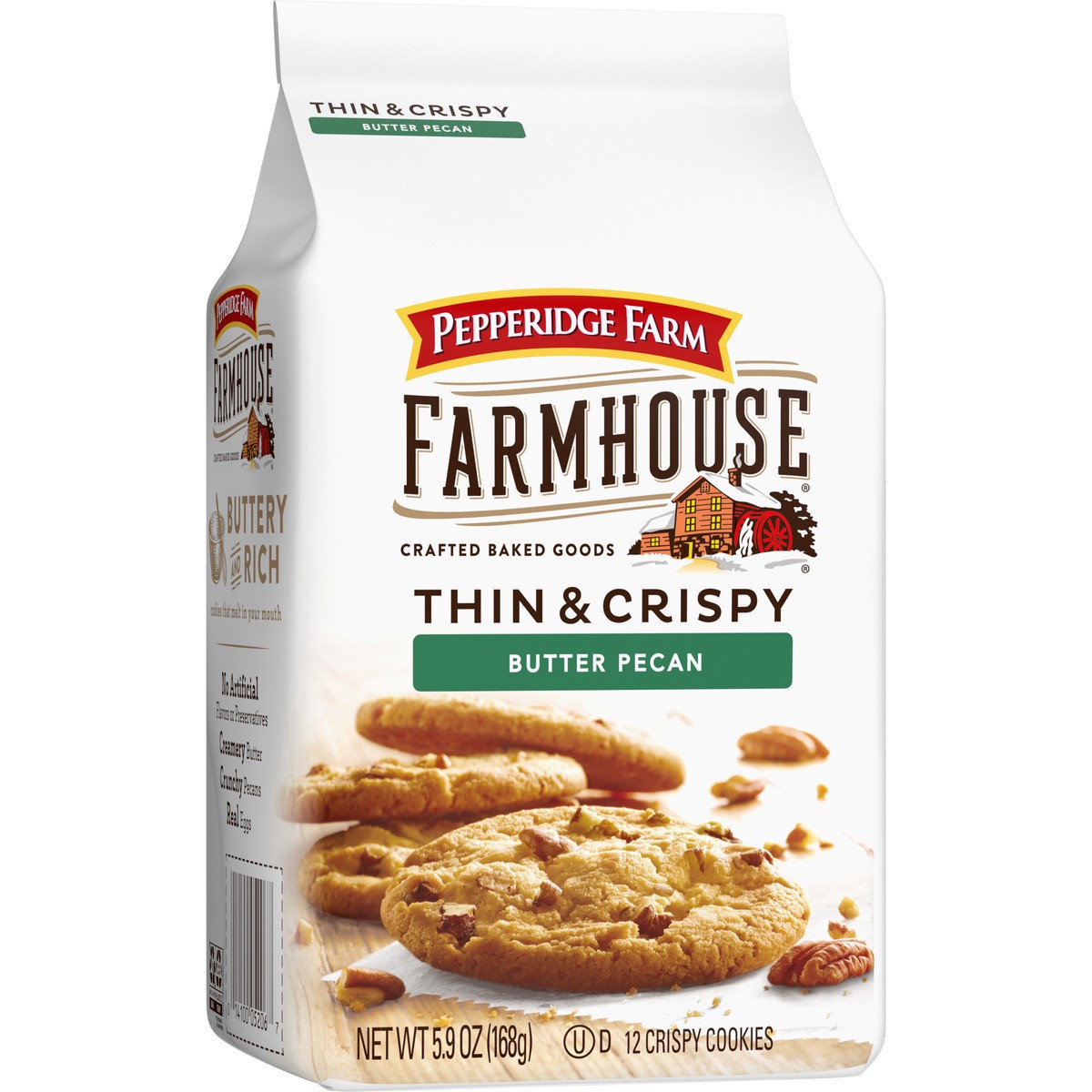 slide 4 of 11, Pepperidge Farm Farmhouse Thin & Crispy Butter Pecan Cookies - 5.9 Oz, 5.9 oz