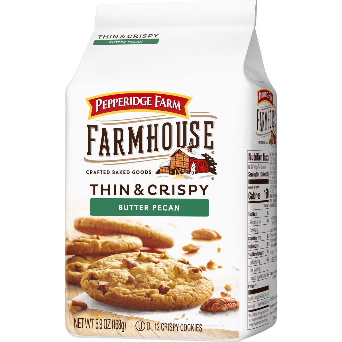 slide 9 of 11, Pepperidge Farm Farmhouse Thin & Crispy Butter Pecan Cookies - 5.9 Oz, 5.9 oz