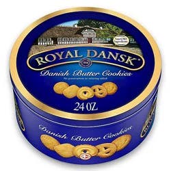 Royal Dansk Danish Butter Cookies Original Assortment Made With Real Butter Recyclable Tin - 24 Oz