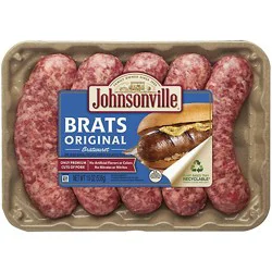 Johnsonville Natural Casing Original Bratwurst Pork Sausage - 19 Oz